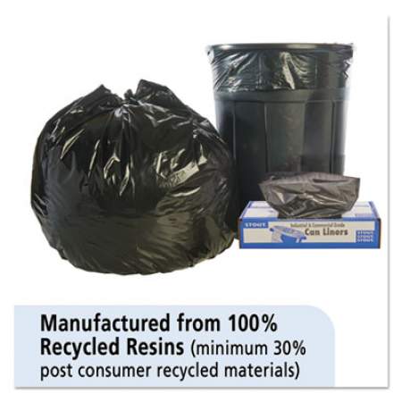 Stout by Envision Total Recycled Content Plastic Trash Bags, 45 gal, 1.5 mil, 40" x 48", Brown/Black, 100/Carton (T4048B15)
