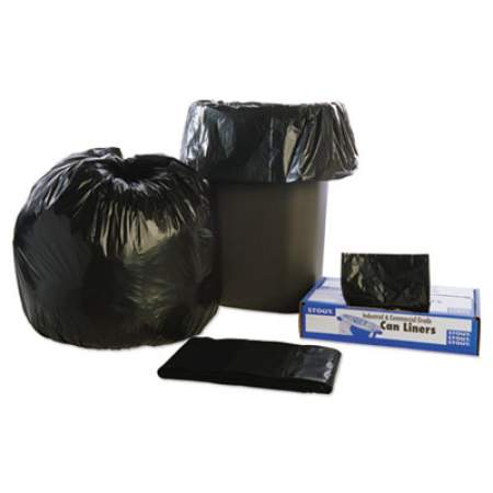 Stout by Envision Total Recycled Content Plastic Trash Bags, 33 gal, 1.3 mil, 33" x 40", Brown/Black, 100/Carton (T3340B13)