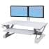 WorkFit by Ergotron WorkFit-TL Sit-Stand Desktop Workstation, 37.5" x 25" x 20", White (33406062)