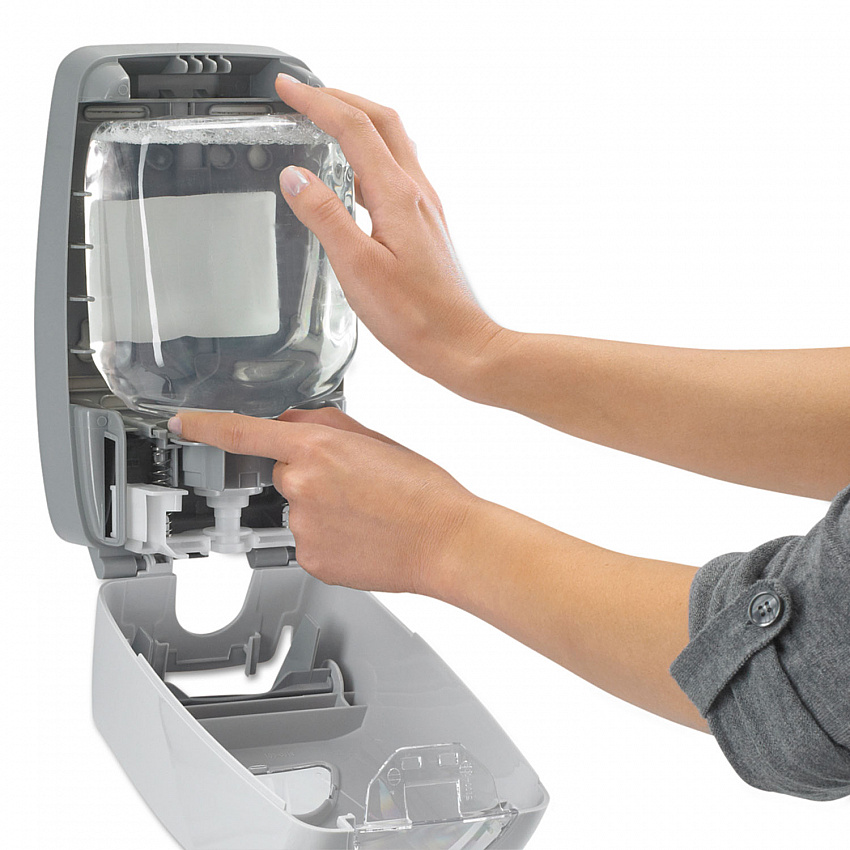 FMX-12 Foam Hand Sanitizer Dispenser, 1,000 mL/1,200 mL Refill, 6.6 x 5.13 x 11, Gray (512006)