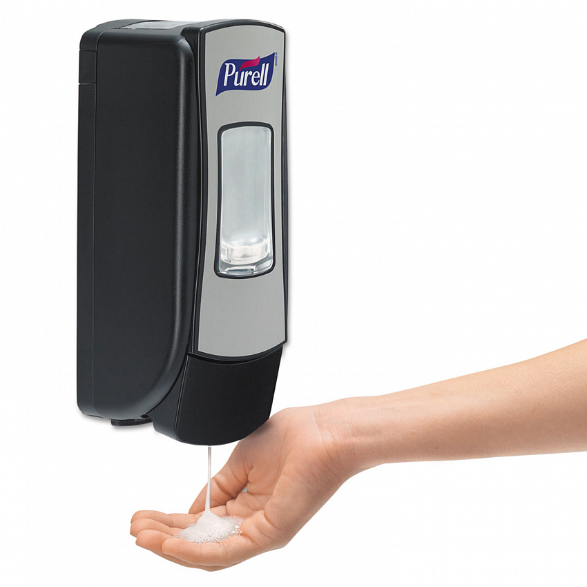ADX-7 Dispenser, 700 mL, 3.75 x 3.5 x 9.75, Chrome/Black (872806)