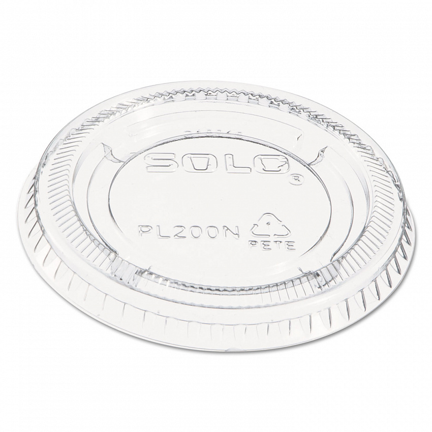 Portion/Souffle Cup Lids, Fits 1.5 oz to 2.5 oz Portion Cups, Plastic, Clear, 2,500/Carton (PL200N)