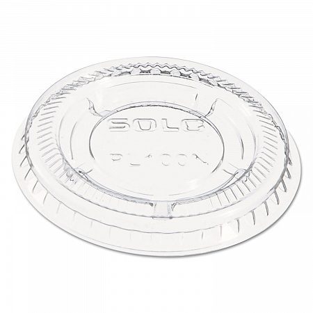 Portion/Souffle Cup Lids, Fits 0.5 oz to 1 oz Portion Cups, Plastic, Clear, 125/Pack, 20 Packs/Carton (PL100N)