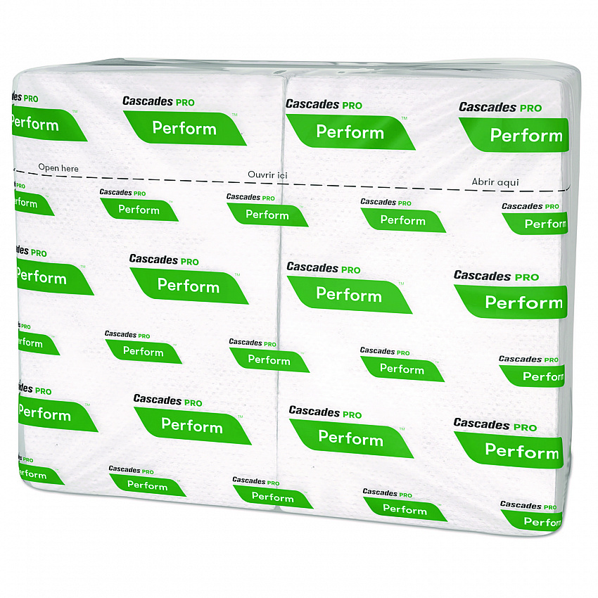 Perform Interfold Napkins, 1-Ply, 12.63 x 8.5, White, 376/Pack, 16 Packs/Carton (T410)