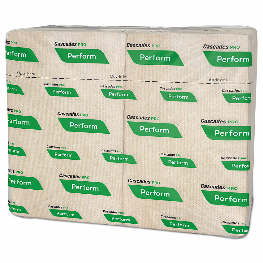 Perform Interfold Napkins, 1-Ply, 12.63 x 8.5, Natural, 376/Pack, 16 Packs/Carton (T411)