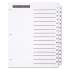 Office Essentials Table 'n Tabs Dividers, 15-Tab, 1 to 15, 11 x 8.5, White, 1 Set (11674)