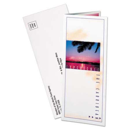 Avery Tri-Fold Brochures, 92 Bright, 83lb, 8.5 x 11, Matte White, 100/Pack (8324)