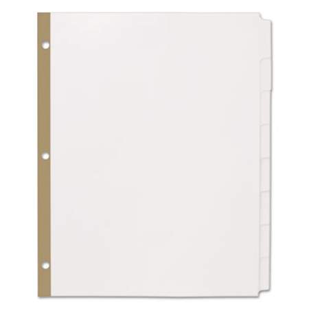 Office Essentials Index Dividers with White Labels, 8-Tab, 11 x 8.5, White, 5 Sets (11337)