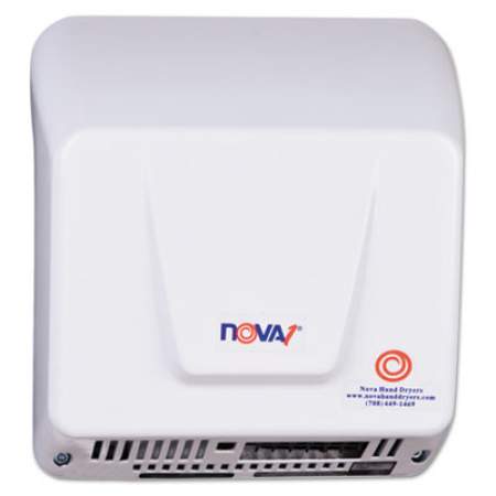 WORLD DRYER NOVA Hand Dryer, 110-240V, Aluminum, White (083000000)