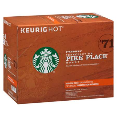 Starbucks Pike Place Coffee K-Cups Pack, 24/Box, 4 Box/Carton (011111156CT)