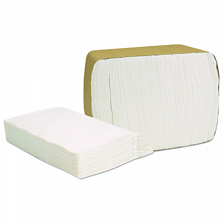 Select Full Fold II Napkins, 1-Ply, 12 x 12, White, 375/Pack, 24/Carton (N090)