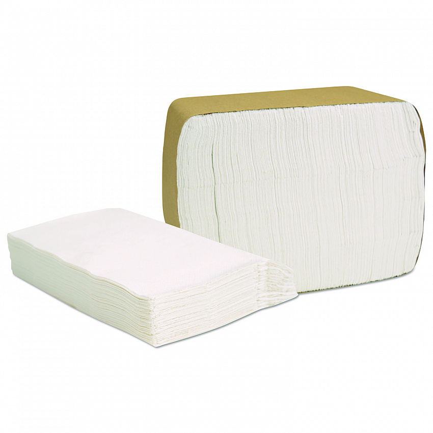 Select Full Fold II Napkins, 1-Ply, 12 x 12, White, 375/Pack, 24/Carton (N090)