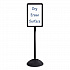 WriteWay Two-Sided Dry Erase Standing Message Sign, White 14.25