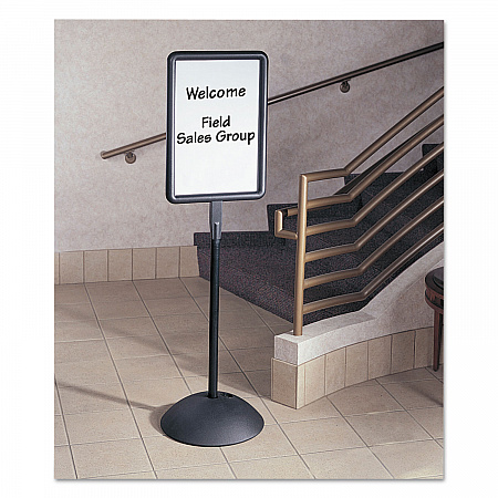 WriteWay Two-Sided Dry Erase Standing Message Sign, White 14.25