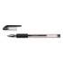 Universal Comfort Grip Gel Pen, Stick, Medium 0.7 mm, Black Ink, Clear Barrel, Dozen (39510)