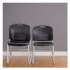 Safco Vy Series Stack Chairs, Supports Up to 350 lb, Black Seat/Back, Silver Base, 2/Carton (4292BL)