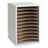 Safco Wood Vertical Desktop Literature Sorter, 11 Sections 10 5/8 x 11 7/8 x 16, Gray (9419GR)