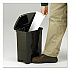 Plastic Step-On Receptacle, 4 gal, Plastic, Black (9710BL)