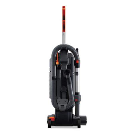 Hoover Commercial HushTone Vacuum Cleaner with Intellibelt, 15" Cleaning Path, Gray/Orange (CH54115)