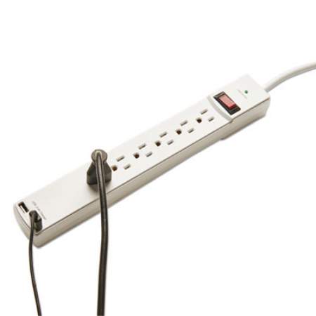 Innovera Surge Protector, 6 Outlets/2 USB Charging Ports, 6 ft Cord, 1080 Joules, White (71660)