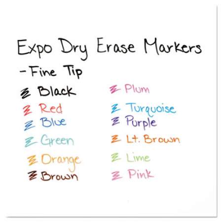 EXPO Low-Odor Dry Erase Marker Office Value Pack, Fine Bullet Tip, Assorted Colors, 36/Pack (2003893)