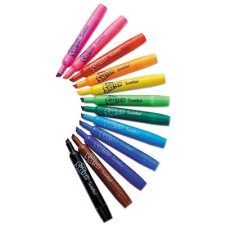 Mr. Sketch Scented Watercolor Marker Classroom Pack, Broad Chisel Tip, Assorted Colors, 36/Pack (2003992)