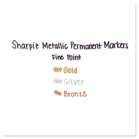 Sharpie Metallic Fine Point Permanent Marker Value Pack, Fine Bullet Tip, Metallic Silver, 36/Pack (2003899)