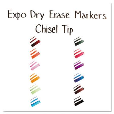 EXPO Low-Odor Dry Erase Marker Office Value Pack, Broad Chisel Tip, Assorted Colors, 192/Pack (2003995)