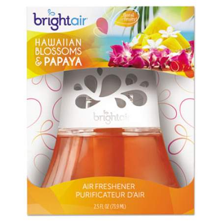 BRIGHT Air Scented Oil Air Freshener, Hawaiian Blossoms and Papaya, Orange, 2.5oz (900021)