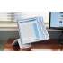 Durable SHERPA Style Desk-Mount Reference System, 20 Sheet Capacity, Blue/Gray (594406)
