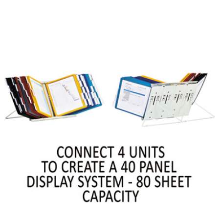 Durable InstaView Expandable Desktop Reference System, 10 Panels, Assorted Borders (561200)