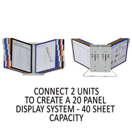 Durable InstaView Expandable Desktop Reference System, 10 Panels, Assorted Borders (561200)