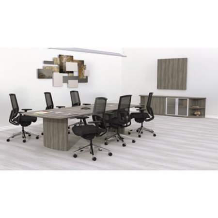 Safco Medina Conference Table Top, Half-Section, 72 x 48, Gray Steel (MNMT72STLGS)