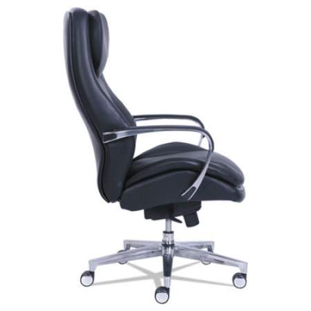 La-Z-Boy Commercial 2000 High-Back Executive Chair, Supports Up to 300 lb, 20.25" to 23.25" Seat Height, Black Seat/Back, Silver Base (48958)