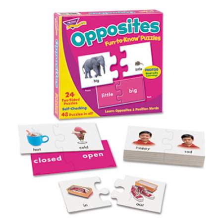 TREND Fun to Know Puzzles, Opposites, Ages 3 and Up, 24 Puzzles (T36004)