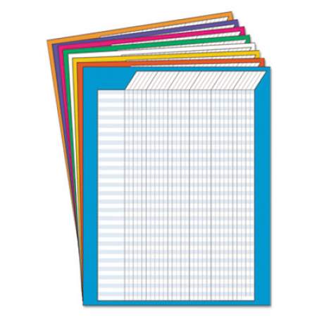 TREND Jumbo Vertical Incentive Chart Pack, 22 x 28, Vertical Orientation, Assorted Colors with Assorted Borders, 8/Pack (T73901)