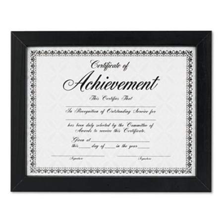 DAX Document/Certificate Frames, Wood, 8 1/2 x 11, Black, Set of Two (N15832)