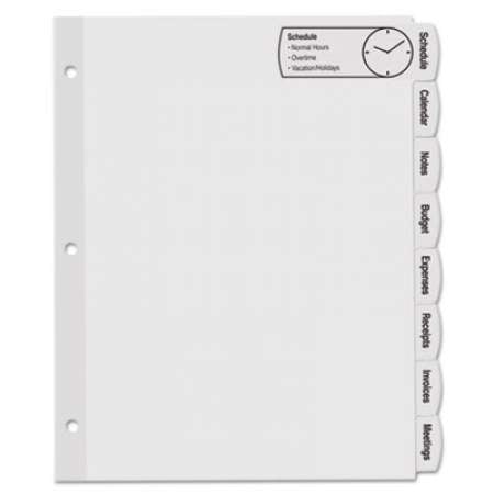 Avery Big Tab Printable Large White Label Tab Dividers, 8-Tab, Letter, 20 per pack (14441)