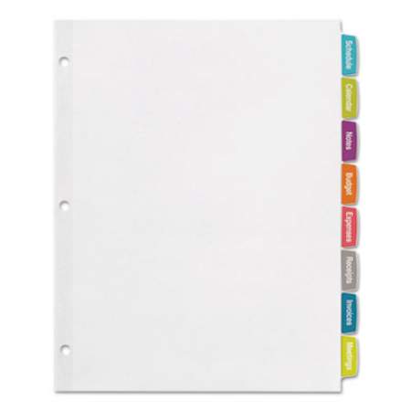 Avery Big Tab Printable White Label Tab Dividers, 8-Tab, Letter, 20 per pack (14435)
