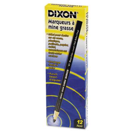 Dixon China Marker, Black, Thin Lead, Dozen (00081)