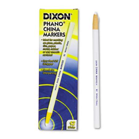 Dixon China Marker, White, Dozen (00092)