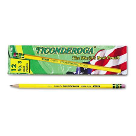 Ticonderoga Pencils, HB (#3), Black Lead, Yellow Barrel, Dozen (13883)