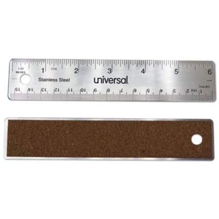 Universal Stainless Steel Ruler, Standard/Metric, 6" Long (59026)