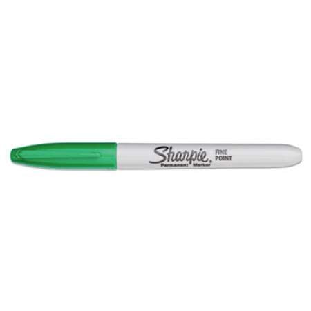 Sharpie Fine Bullet Tip Permanent Marker, Green, Dozen (30004)