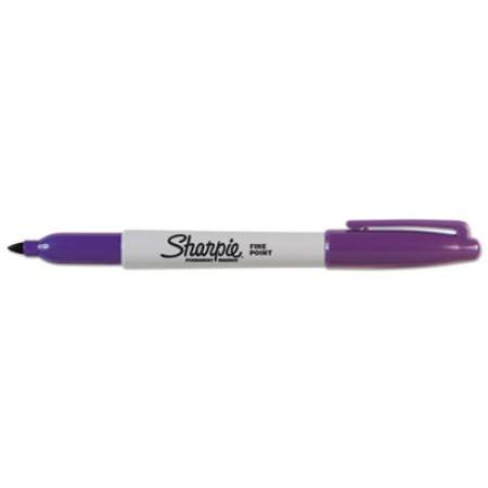 Sharpie Fine Tip Permanent Marker, Fine Bullet Tip, Purple, Dozen (30008)