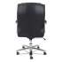 Alera Maxxis Series Big/Tall Bonded Leather Chair, Supports 450 lb, 21.26" to 25" Seat Height, Black Seat/Back, Chrome Base (MS4519)