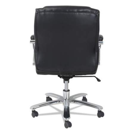 Alera Maxxis Series Big/Tall Bonded Leather Chair, Supports 350lb, 21.54" to 25.20" Seat Height, Black Seat/Back, Chrome Base (MS4619)