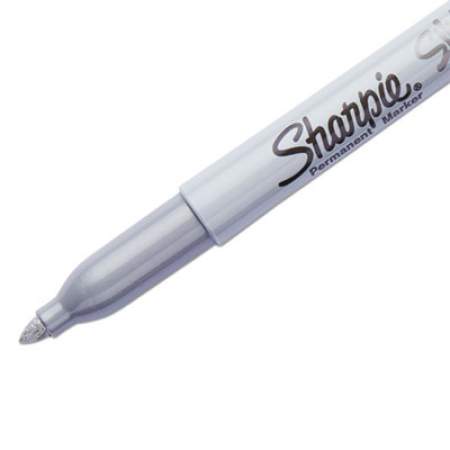 Sharpie Metallic Fine Point Permanent Markers, Fine Bullet Tip, Metallic Silver, 4/Pack (39109PP)