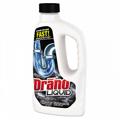 Liquid Drain Cleaner, 32 oz Safety Cap Bottle, 12/Carton (335712)