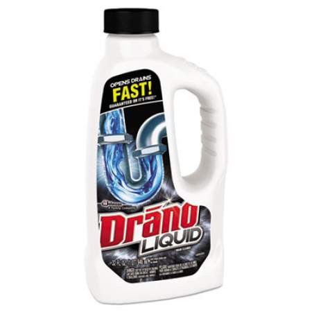 Drano Liquid Drain Cleaner, 32 oz Safety Cap Bottle (318593EA)